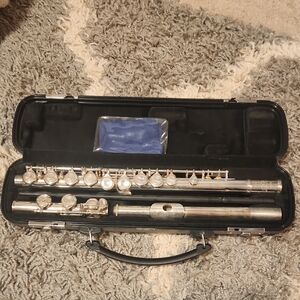 Silver Flute with Case